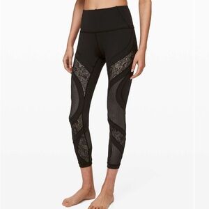 Lululemon Wunder Under High-Rise Tight 25" *Lace black size 6